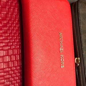 Red Michael Kors wallet